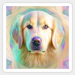 Fractal Design of A Golden Retriever Sticker